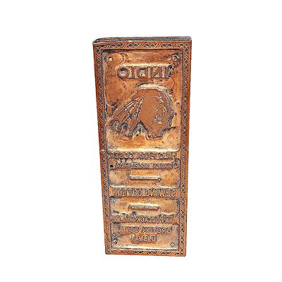 Antique Copper Printing Block