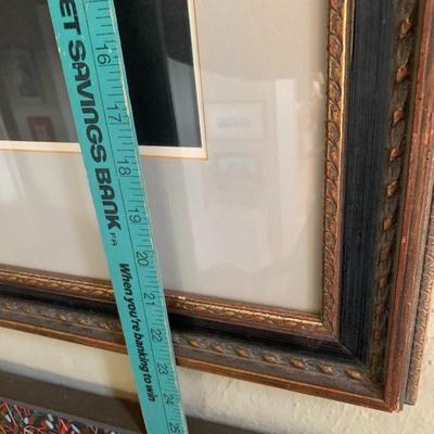 Vintage print of Leonardo Da Vinci self portrait in lovely vintage frame