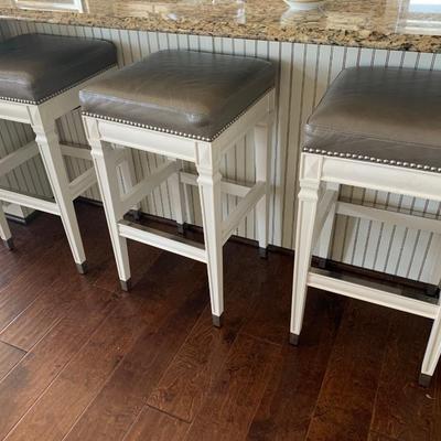 Set of THREE Frontgate Bar Stools