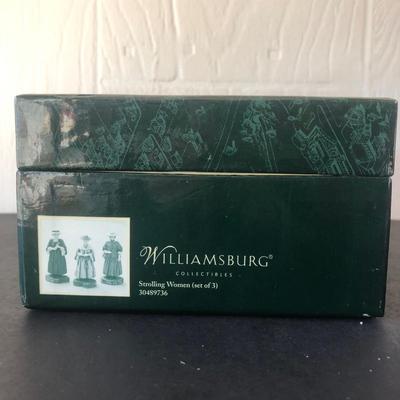 LOT 16X: Colonial Williamsburg Collectibles w/ Boxes - 2001 Strolling Women (30489736) & 1998 Two Men with Cart (30489732)