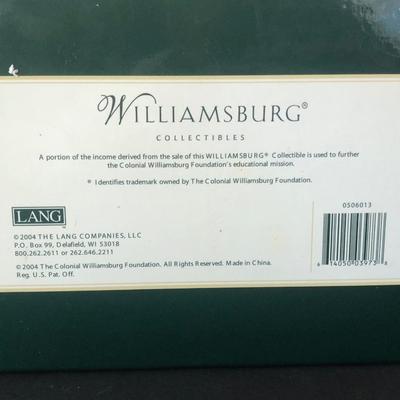 LOT 17X: Colonial Williamsburg Collectibles w/ Boxes - 2002 Lampposts (0506004), 1998 Man Tending Cresset (30489720) & 2004 Tavern Signs...