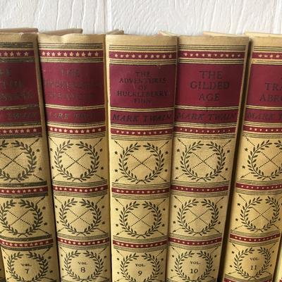 LOT 61L: Vintage Harper & Bros American Artists Edition The Complete Works of Mark Twain Anthology (24 Volumes)