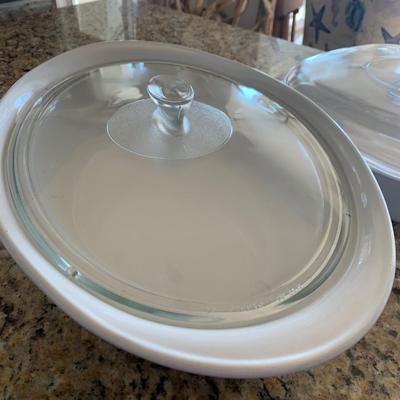 TWO Large Covered Casseroles Lot