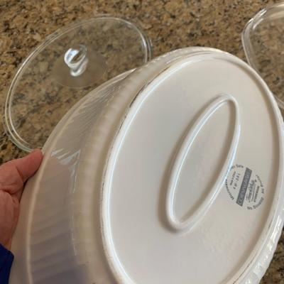 TWO Large Covered Casseroles Lot