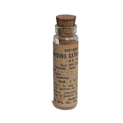 5 Antique Compound Cathartic Pill Vials