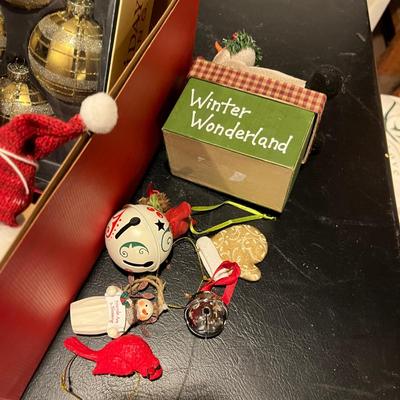Box of Christmas Ornaments