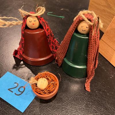 Unique nativity set for gardener
