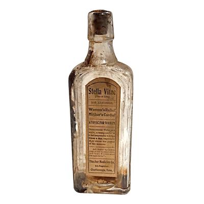 Antique Stella Vitae Women's Relief Mother's Cordial Bottle
