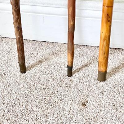 Three (3) Solid Wood Canes