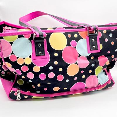 SONOMA ~ Polk-A-Dot Diaper Bag With Changing Pad ~ New