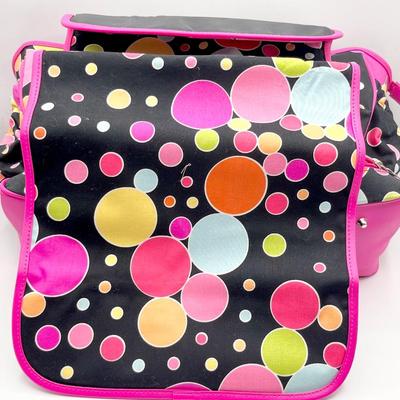 SONOMA ~ Polk-A-Dot Diaper Bag With Changing Pad ~ New