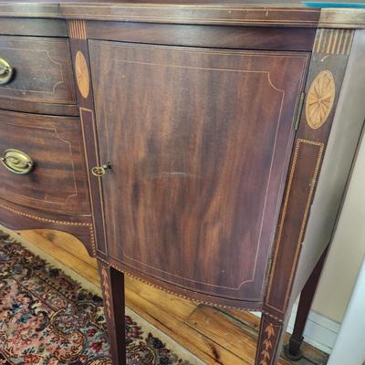 Potthast Federal Style Mahogany Credenza Sideboard Server 63x23.5x39H