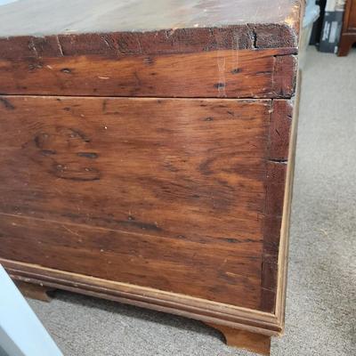 Large Antique Wood Chest 47x24x24
