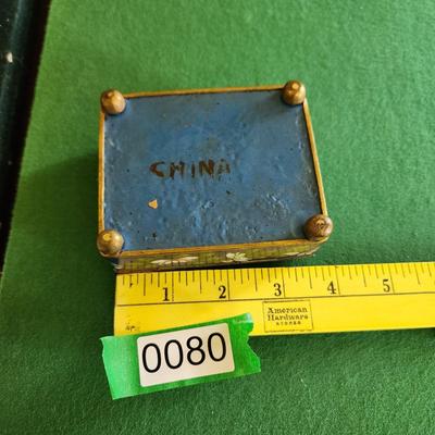 Vintage Chinese Cloisonne Lidded Trinket Box