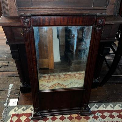 732 Antique Mahogany Mirror