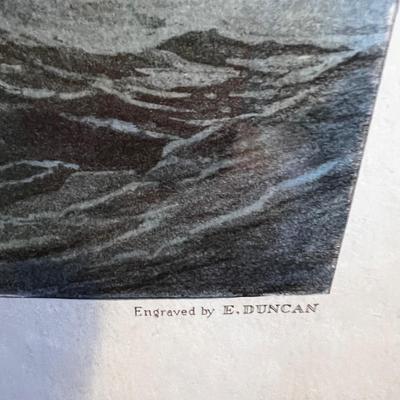735 Vintage Framed Engraving â€œThe Clipper Ship â€œMirageâ€