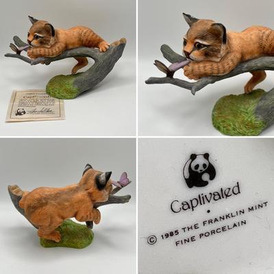 FRANKLIN MINT ~ Lot Of Seven (7) Ceramic Animal Figurines