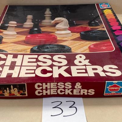 Vintage Hasbro Chess & Checkers Set