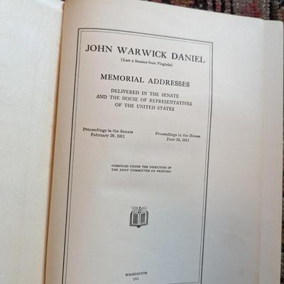 Memorial Addresses on the Life and Character of John Warwick Daniel 1911