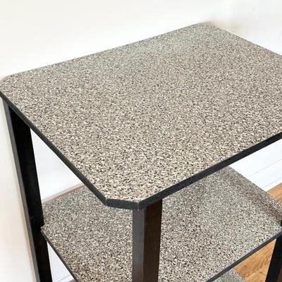 3 Shelf Formica & Wood Multi Use Stand