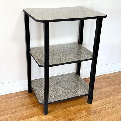3 Shelf Formica & Wood Multi Use Stand