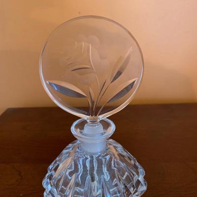 Vintage Cut glass perfume bottle with stopper