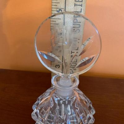 Vintage Cut glass perfume bottle with stopper