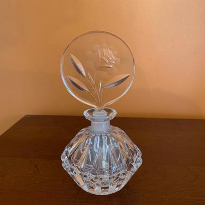Vintage Cut glass perfume bottle with stopper