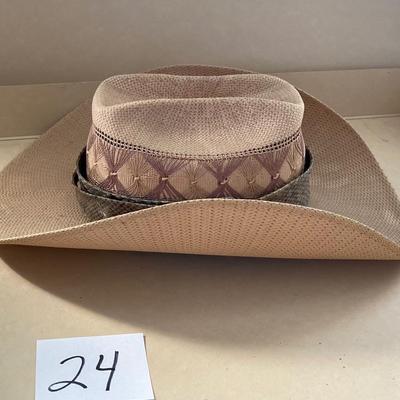 Vintage Frontier Cowboy Hat With RattleSnake Band