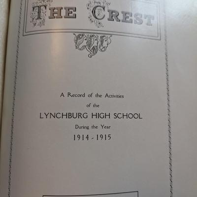 The Crest Lynchburg High School Yearbook 1915