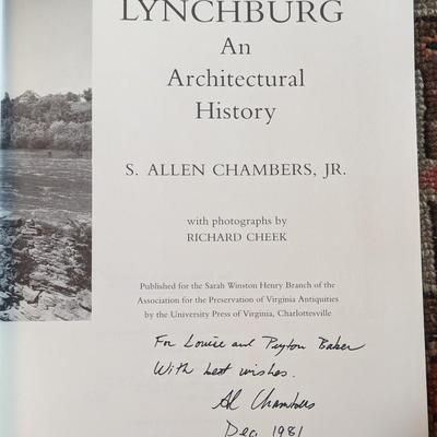 Lynchburg An Architectural History HC DJ S. Allen Chambers, Jr.; photographs by Richard Cheek