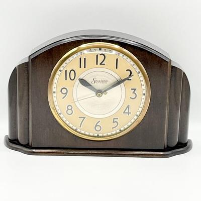 SESSIONS ~ Self Starting Solid Wood Mantle Clock