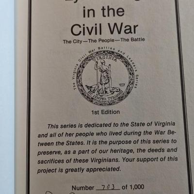 Lynchburg in the Civil War The city-The people-The battle George Morris Susan Foutz signed by authors HC DJ