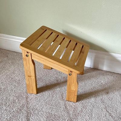 TOILETTREE ~ Bamboo Bench With Foot Stool ~ New
