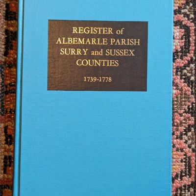 Register of Albemarle Parish, Surry and Sussex Counties 1739-1778 HC book