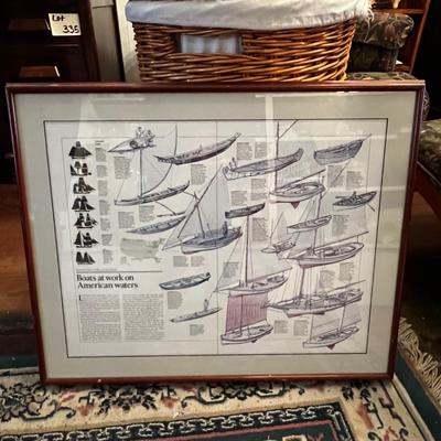 739 Framed Poster â€œBoats at Work on American Watersâ€