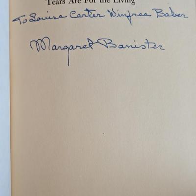 Tears are for the Living signed by author Margaret Banister