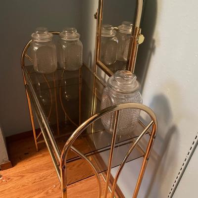 Small brass & glass vanity