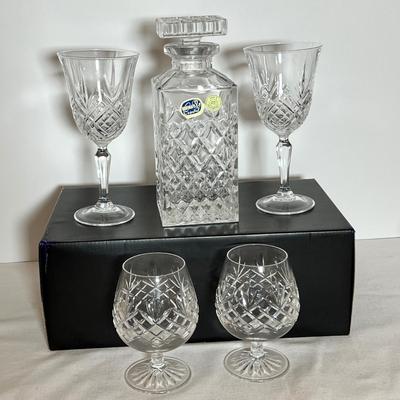 Crystal Glassware and Decanter - Thomas Webb, Czech Bohemia