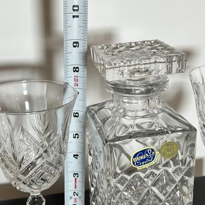 Crystal Glassware and Decanter - Thomas Webb, Czech Bohemia