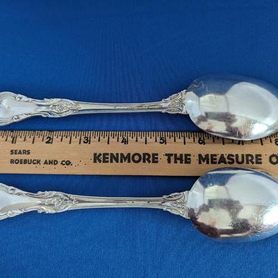 2 (Pair) Tablespoon (Serving Spoons) King Edward (Sterling, 1936, No Monos) by GORHAM SILVER