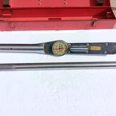 Vintage SNAP-ON tools corp. Torque wrench with metal storage box