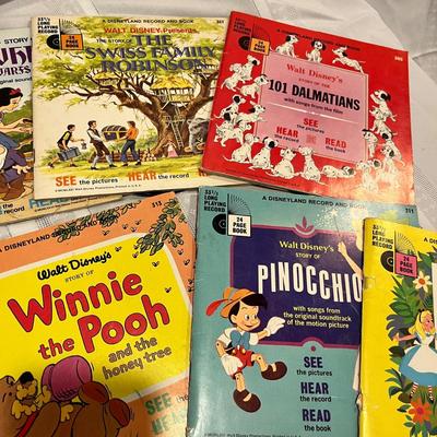 Kids read along records Disney