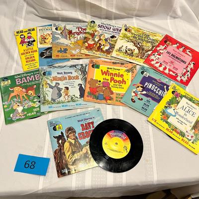 Kids read along records Disney