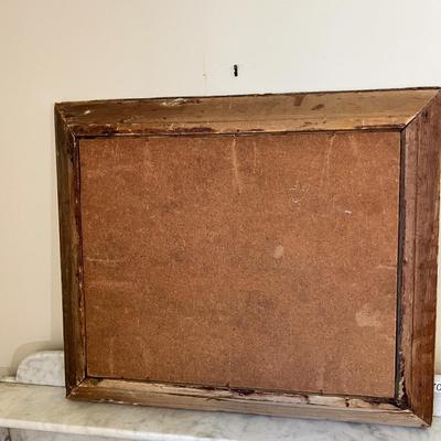 Vintage Gilded Framed Oil on Board Signed