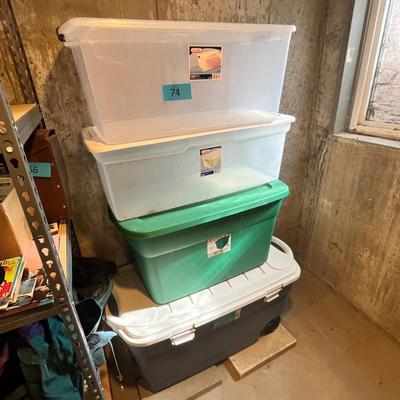 4 LARGE storage totes