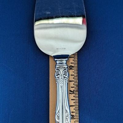 Pie Server with Stainless Blade King Edward (Sterling, 1936, No Monos) by GORHAM SILVER 10"