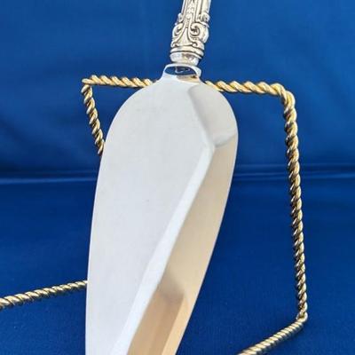 Pie Server with Stainless Blade King Edward (Sterling, 1936, No Monos) by GORHAM SILVER 10"