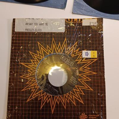 Vinyl record Albums THREE ELVIS PRESLEY 45RPM Records
