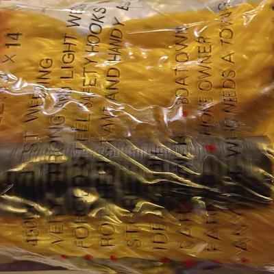 Brand new 5' x 7' Tarp with a new 3/4 x 14' Emergency Tow rope